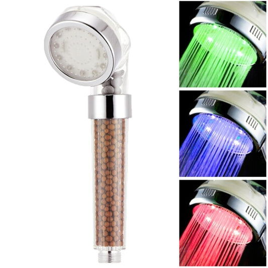 SDS-A23 15 LEDs ABS Temperature Sensor Negative Ions RGB LED Shower Head, Size: 23 x 6.5 x 5.8cm, Interface:  20mm, SDS-A23
