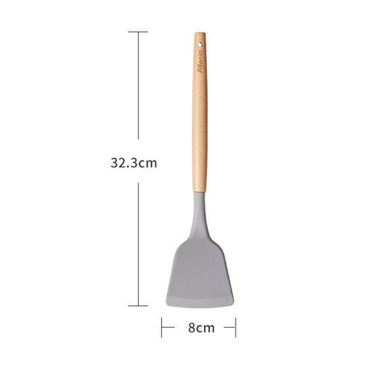 Kitchen Silicone Frying Scoop Fry Shovel Spatula Cooking Utensil, Fry Shovel