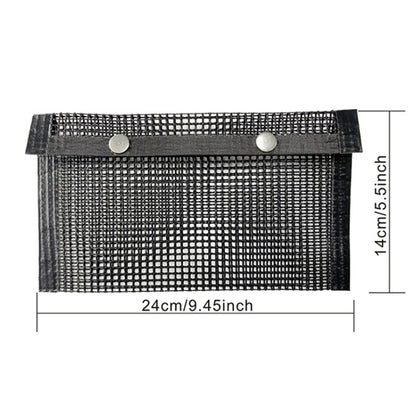 Barbecue Heat Resistant Non-stick Grilling Mesh BBQ Baking Bag, Size: 24 x 14cm (Black), 24 x 14cm (Black)