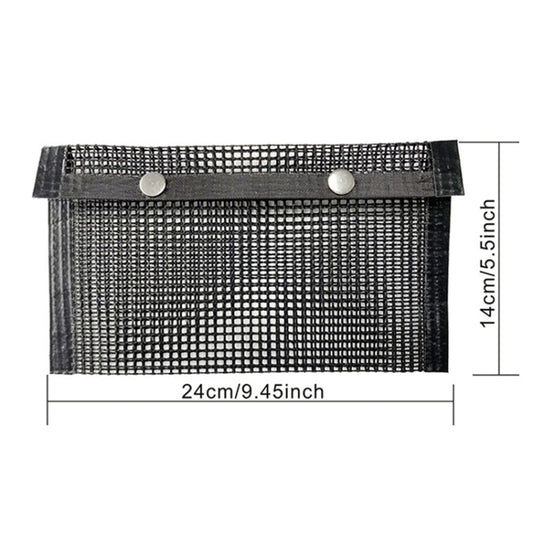 Barbecue Heat Resistant Non-stick Grilling Mesh BBQ Baking Bag, Size: 24 x 14cm (Black), 24 x 14cm (Black)