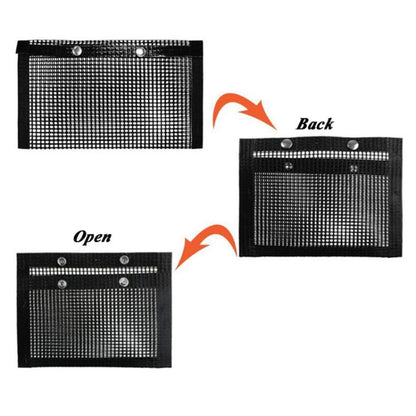 Barbecue Heat Resistant Non-stick Grilling Mesh BBQ Baking Bag, Size: 24 x 14cm (Black), 24 x 14cm (Black)