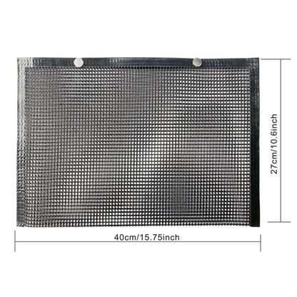 Barbecue Heat Resistant Non-stick Grilling Mesh BBQ Baking Bag, Size: 40 x 27cm (Black), 40 x 27cm (Black)
