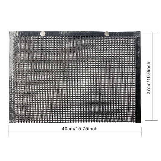 Barbecue Heat Resistant Non-stick Grilling Mesh BBQ Baking Bag, Size: 40 x 27cm (Black), 40 x 27cm (Black)