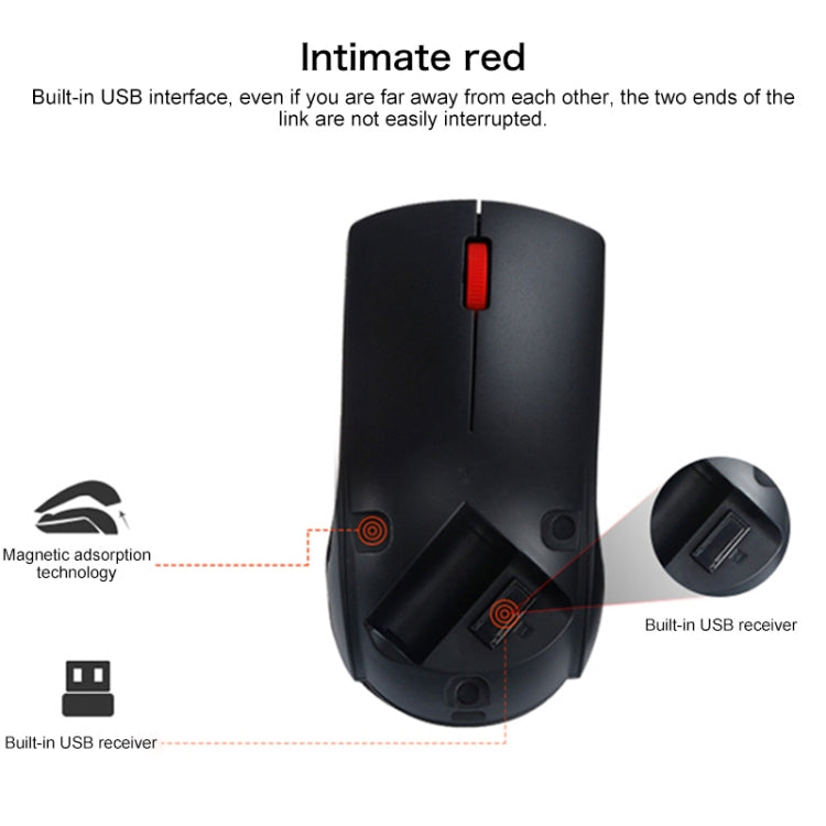 Lenovo M120 Pro Fashion Office Red Dot Wireless Mouse, M120 Pro Wireless Mouse