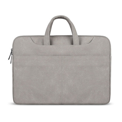 ST06S Waterproof PU Leather Zipper Hidden Portable Strap One-shoulder Handbag for 13.3 inch Laptops, with Magic Stick & Suitcase Belt, ST06S 13.3 inch Dark Gray, ST06S 13.3 inch Pink, ST06S 13.3 inch Light Grey