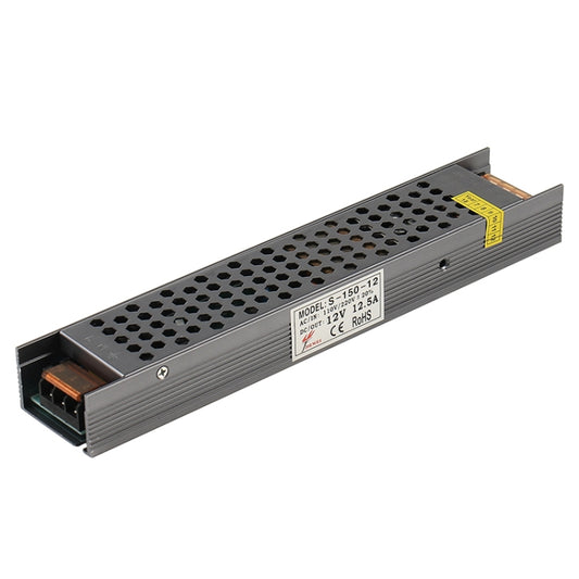 مزود طاقة تبديل منظم بمصابيح LED SL-150-24، تيار مستمر 24 فولت، 6.5 أمبير، المقاس: 255 × 49 × 29 مم، SL-150-24، SL-150-12
