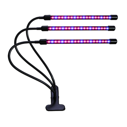 30W Triple Heads Adjustable Spectrum Timing LED Lamp for Plant Growth Lighting, DC 5V, 30W
