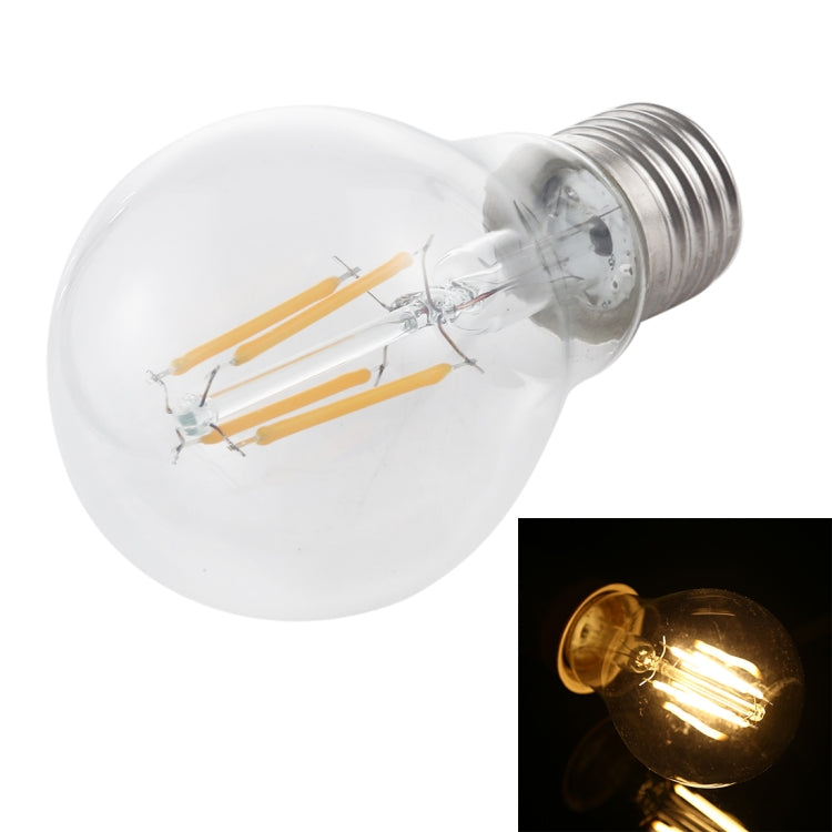 مصباح إضاءة LED 450 لومن A60 E27 4 وات 4 مصابيح LED، خيط إضاءة LED خافت عتيق، موفر للطاقة، تيار متردد 220 فولت، 4 وات أبيض دافئ
