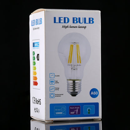 مصباح إضاءة LED 450 لومن A60 E27 4 وات 4 مصابيح LED، خيط إضاءة LED خافت عتيق، موفر للطاقة، تيار متردد 220 فولت، 4 وات أبيض دافئ