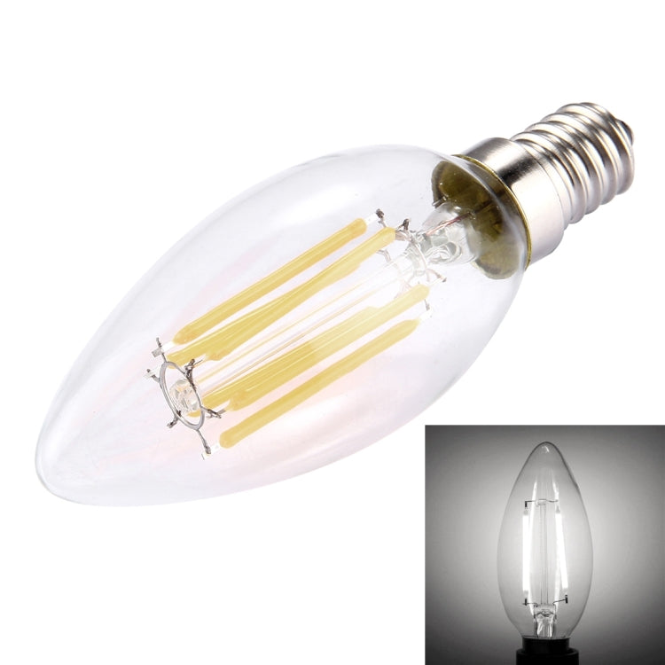 6 مصابيح LED 450 لومن إضاءة موفرة للطاقة للقاعات، تيار متردد 220 فولت، شكل قمي E14 6 واط 220 فولت ضوء أبيض