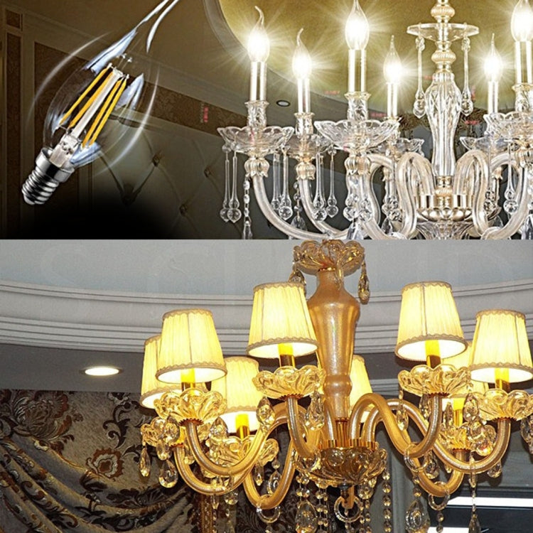 6 مصابيح LED 450 لومن إضاءة موفرة للطاقة للقاعات، تيار متردد 220 فولت، شكل قمي E14 6 واط 220 فولت ضوء أبيض
