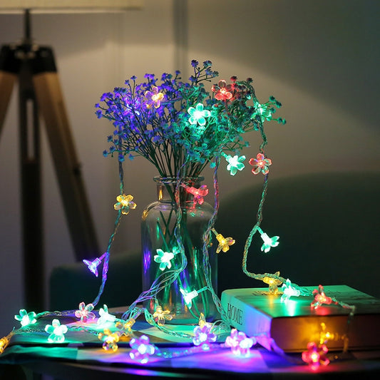 3m 20 LEDs Cherry Blossom  Holiday Decorative Light, Battery Powered , 3m Colorful Light, 3m Warm White Light