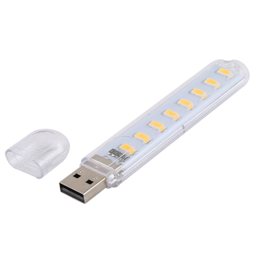 3W 8 LEDs 5730 SMD USB LED Book Light Portable Night Lamp, DC 5V, 8 LEDs