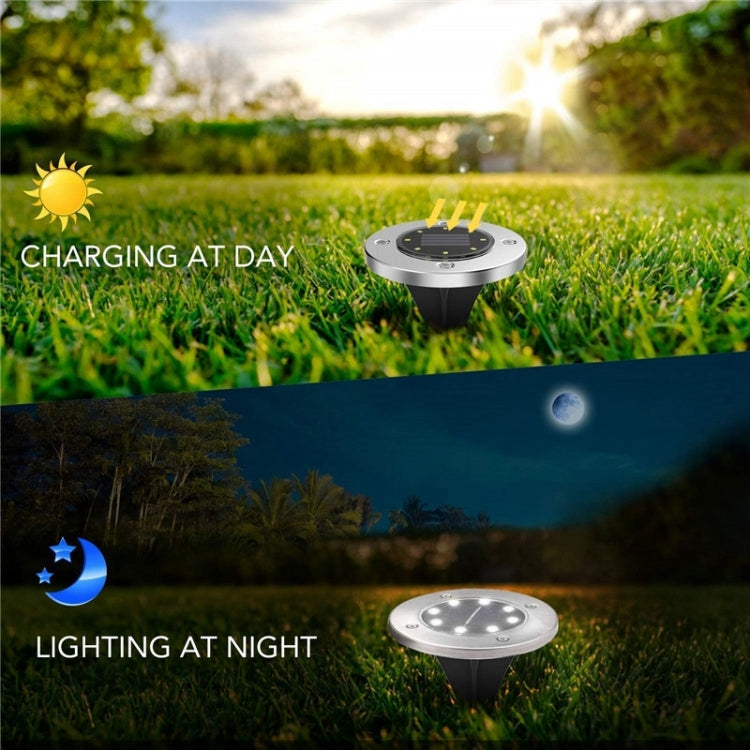 قطعتان من مصابيح LED تعمل بالطاقة الشمسية تحت الأرض، مقاومة للماء IP65، إضاءة خارجية للحديقة والشارع، 12 مصباح LED