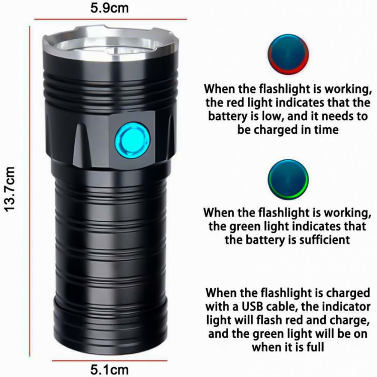 3 تروس، K18MAX 18xT6، تدفق ضوئي: مصباح يدوي LED بقوة 5400 لومن، بدون بطارية