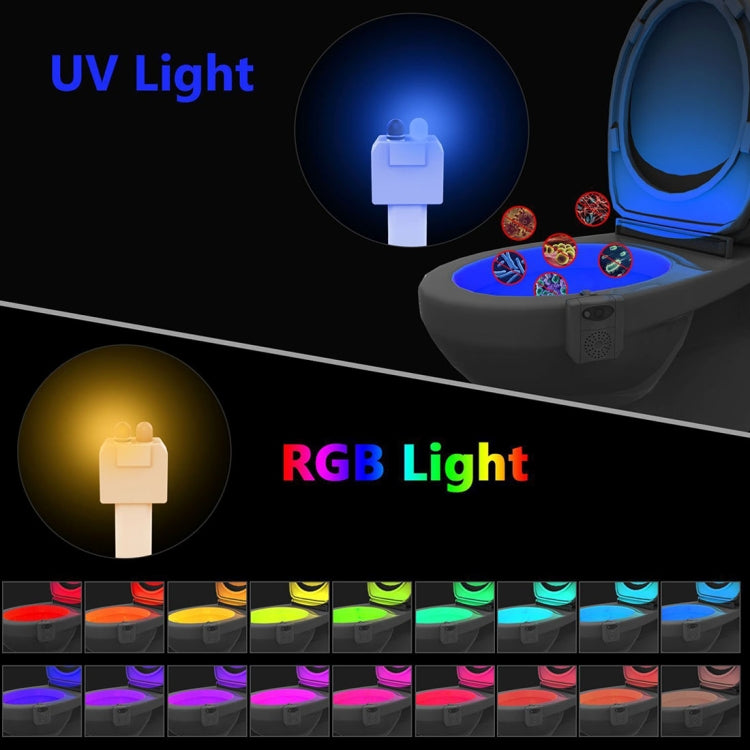 Home Toilet Bathroom Seat Night Light, DC 5V, PIR Motion UV Sterilization Light