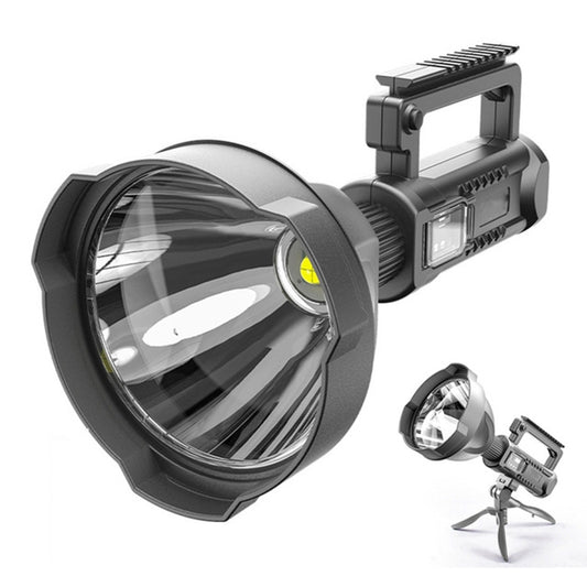 مصباح يدوي LED قوي قابل لإعادة الشحن W590 P50 بقوة 10 وات، كشاف خارجي بأربعة أوضاع مع حامل ثلاثي القوائم، W590 P50