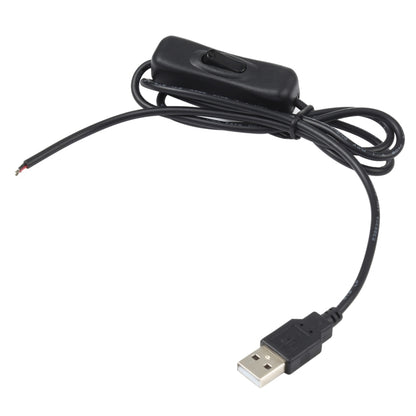 كابل طاقة موصل كهربائي USB لشريط الإضاءة LED، مع مفتاح، طول الكابل: 1 متر