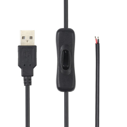 كابل طاقة موصل كهربائي USB لشريط الإضاءة LED، مع مفتاح، طول الكابل: 1 متر