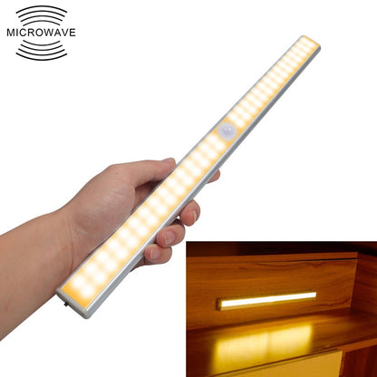 2.8W 60 LEDs Warm White Wide Screen Intelligent Human Body Sensor Light LED Corridor Cabinet Light, USB Charging Version, 2.8W 60 LEDs Warm White