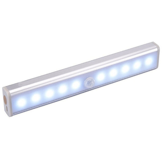 1.8W 10 LEDs White Light Wide Screen Intelligent Human Body Sensor Light LED Corridor Cabinet Light, USB Charging Version, 1.8W 10 LEDs