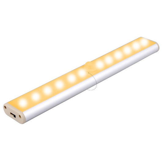 2W 12 LEDs Warm White Wide Screen Intelligent Human Body Sensor Light LED Corridor Cabinet Light, USB Charging Version, 2W 12 LEDs Warm White