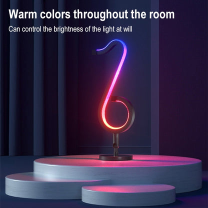 مصباح مكتبي بإضاءة موسيقية ملونة بألوان RGB وهمية
