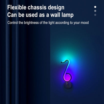 مصباح مكتبي بإضاءة موسيقية ملونة بألوان RGB وهمية