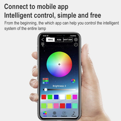 مصباح مكتبي بإضاءة موسيقية ملونة بألوان RGB وهمية