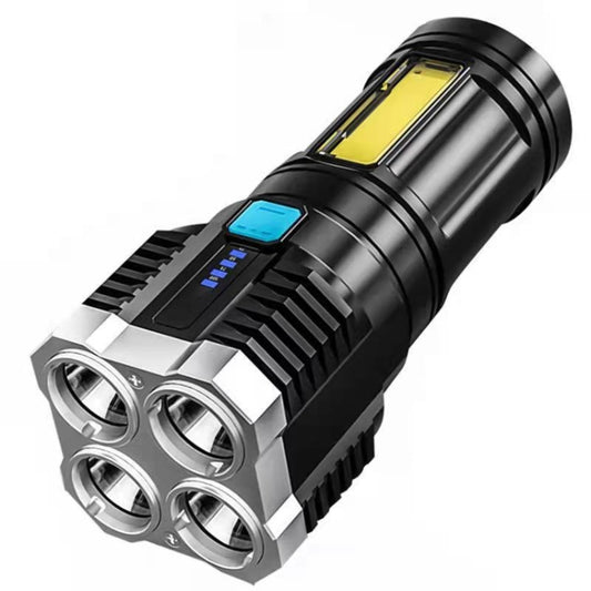 S03 4 × SMD 3030 + COB مصباح يدوي LED قوي قابل لإعادة الشحن عبر USB