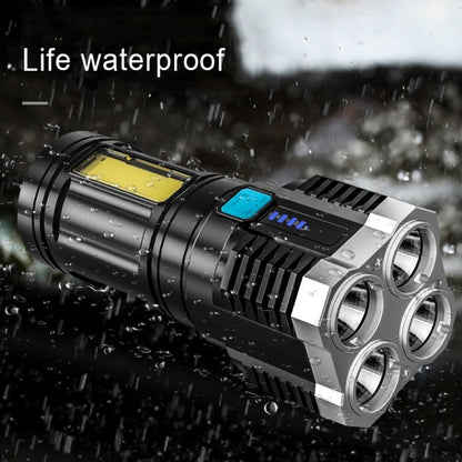 S03 4 × SMD 3030 + COB مصباح يدوي LED قوي قابل لإعادة الشحن عبر USB