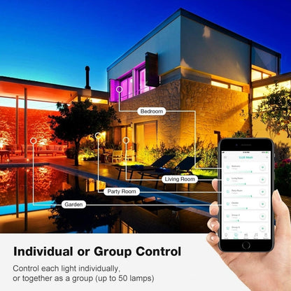 Christmas Decoration RGB Copper Wire String Light Bluetooth Mobile APP Control, Length: 10m 100 LEDs, 10m 100 LEDs