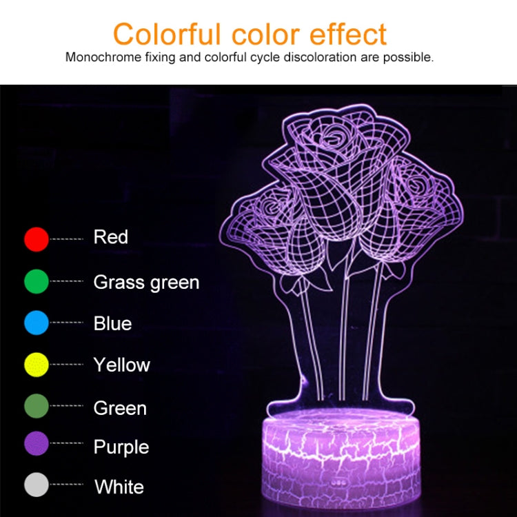 Castle In The Sky Shape Creative Crack Touch Dimming 3D Colorful Decorative Night Light with Remote Control, Castle In The Sky Shape