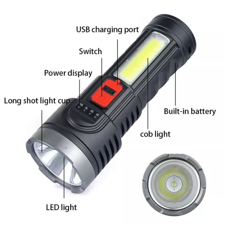 مصباح يدوي LED صغير محمول قابل لإعادة الشحن عبر USB L-822