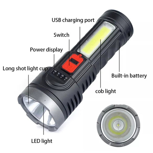 مصباح يدوي LED صغير محمول قابل لإعادة الشحن عبر USB L-822