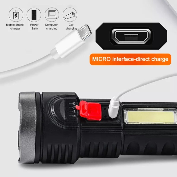 مصباح يدوي LED صغير محمول قابل لإعادة الشحن عبر USB L-822