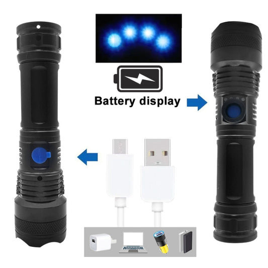 مصباح يدوي LED صغير محمول قابل لإعادة الشحن بمنفذ USB L-839، XPE، مع وهج، L-839