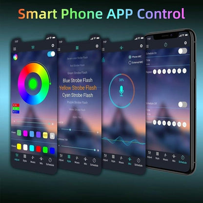 Smart Bluetooth APP Control Bare Board 2835 SMD RGB LED Rope Light, 60 LED/m, Length: 5m, 12V 2A 100-240V, 2835 SMD RGB LED, 5m, Bluetooth APP