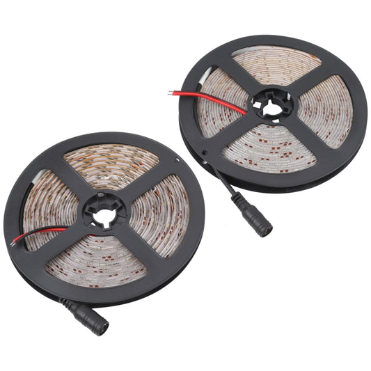 2pcs Bare Board 2835 SMD Dimmable White Light / Warm Light LED Rope Light, 60 LED/m, Length: 5m, 12V 2A 100-240V, 2835 SMD LED, 5m x 2