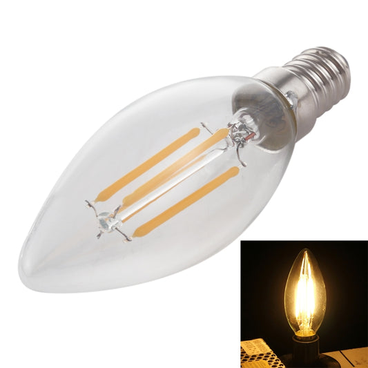 C35 E14 4W 4 LEDs 300 LM 3000K Dimmable Retro LED Filament Light Bulb Energy Saving Light, AC 220V, Apiciform E14 4W 220V Warm White, Apiciform E14 4W 220V White Light
