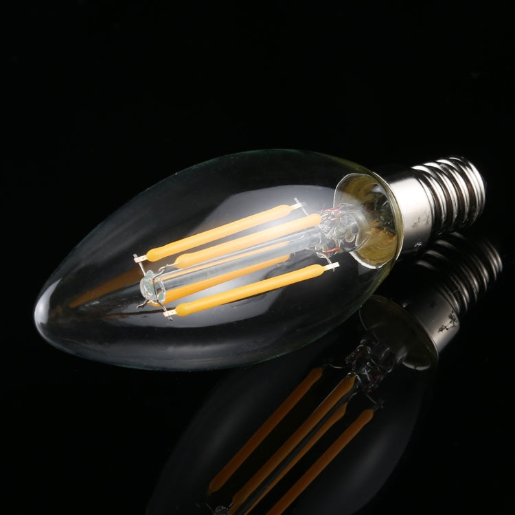 C35 E14 4W 4 LEDs 300 LM 3000K Dimmable Retro LED Filament Light Bulb Energy Saving Light, AC 220V, Apiciform E14 4W 220V Warm White, Apiciform E14 4W 220V White Light