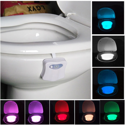 8 Colors Indoor Lighting Night Lights Motion Sensor LED Toilet Seat Cover Lightbowl Light Lamp, LED1660, LED1660US