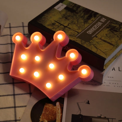 2 x AA Batteries Powered Party Festival Table Wedding Lamp Night Light, Small Crown(Pink), Small Crown(Blue), Small Crown(White)