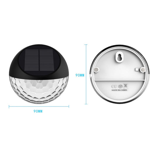 4 قطع SMD2835 مصابيح زخرفية تعمل بالطاقة الشمسية مقاومة للماء للاستخدام الخارجي في سياج الحديقة، درجة حرارة اللون: 3000-3200 كلفن