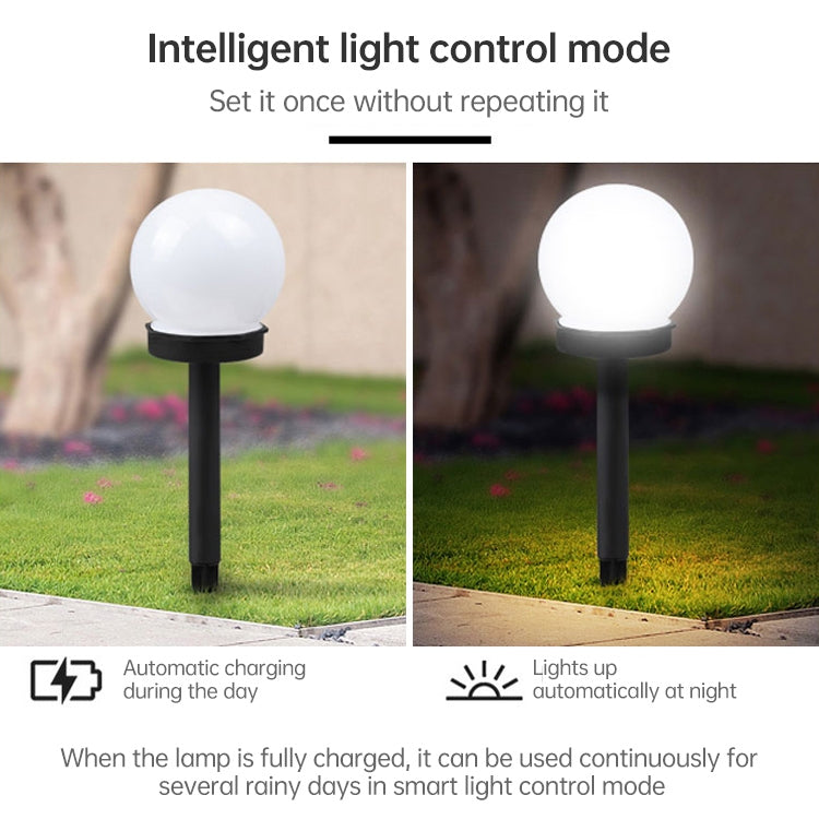 قطعتان من مصابيح الحديقة الخارجية LED التي تعمل بالطاقة الشمسية والتي يتم التحكم في ضوءها على شكل لمبة