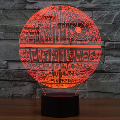 7 Colour Discoloration Creative Visual Stereo Lamp Desk Lamp Night Light, Death Star Style