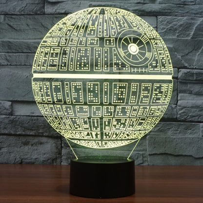 7 Colour Discoloration Creative Visual Stereo Lamp Desk Lamp Night Light, Death Star Style