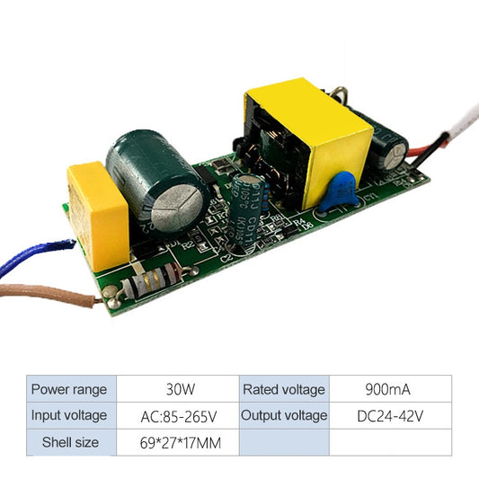 محول تشغيل LED بقوة 30 وات مزود طاقة معزول تيار متردد 85-265 فولت إلى تيار مستمر 24-42 فولت، 30 وات
