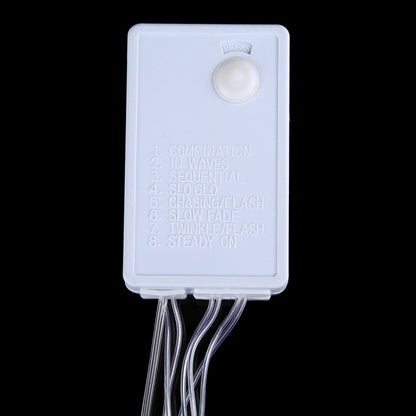 300 LEDs Curtain String Light with End Joint & Multi-function Controller & Memory Waterproof, US Plug, AC 110V, White Light US Plug, Warm White US Plug