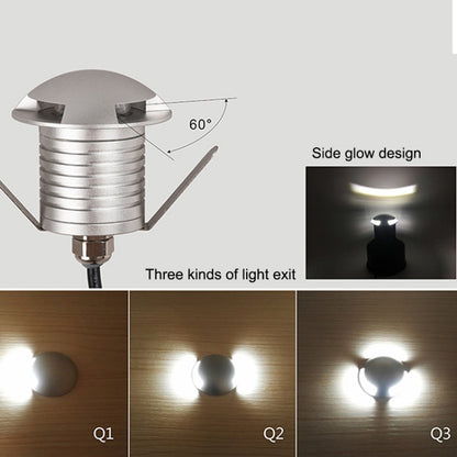 مصباح LED مدمج مستقطب بقوة 3 وات، مقاوم للماء IP67، مصباح صدفة سلحفاة، مصباح حديقة خارجي، ضوء دافئ 3000 كلفن Q1، ضوء أحادي الاتجاه، ضوء دافئ 3000 كلفن Q1